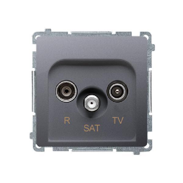 SIMON BASIC gniazdo antenowe R-TV-SAT końcowe (moduł) stal inox