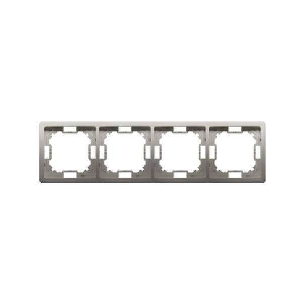 SIMON BASIC STANDARD ramka 4-kr. satynowy