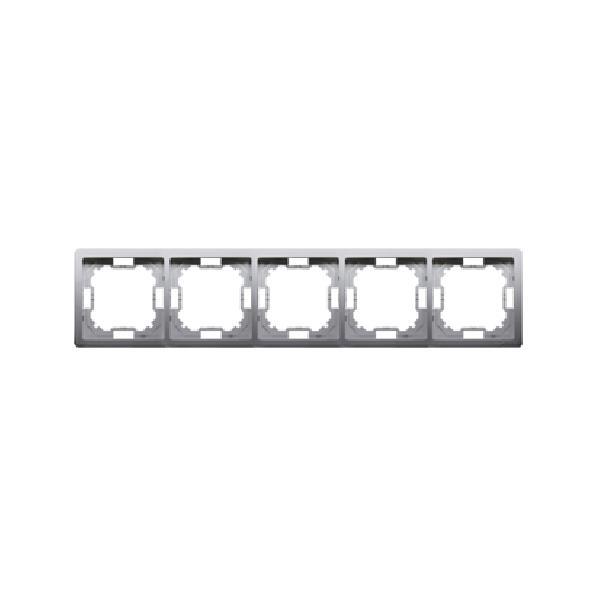 SIMON BASIC STANDARD ramka 5-kr. stal inox