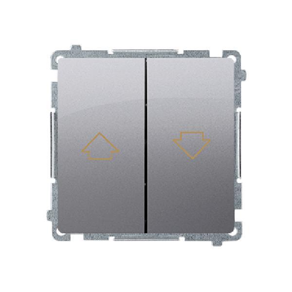 SIMON BASIC przycisk żaluzjowy zaciski śrubowe 10A 250V (moduł) stal inox