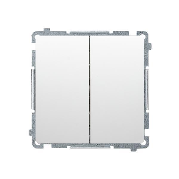 SIMON BASIC przycisk podwójny zwierny dwuobwodowy szybkozłącza 16A 250V (moduł) biały