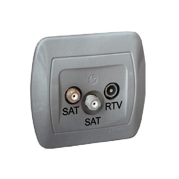 SIMON AKORD gniazdo antenowe SAT-SAT-RTV końcowe aluminiowy