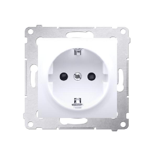 SIMON 54 gniazdo SCHUKO z przesłonami szybkozłącza 16A 250V (moduł) biały