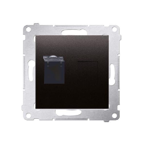 SIMON 54 gniazdo komputerowe pojedyncze RJ45 kat.6 z przesłoną przeciwkurzową (moduł) antracyt