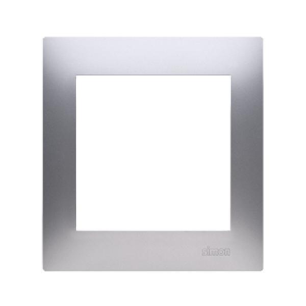 SIMON 54 PREMIUM ramka 1-kr. srebrny mat