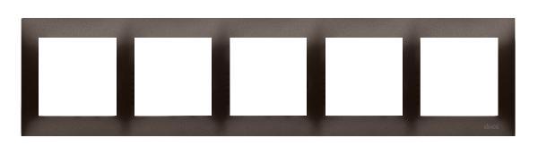 SIMON 54 PREMIUM ramka 5-kr. brązowy mat
