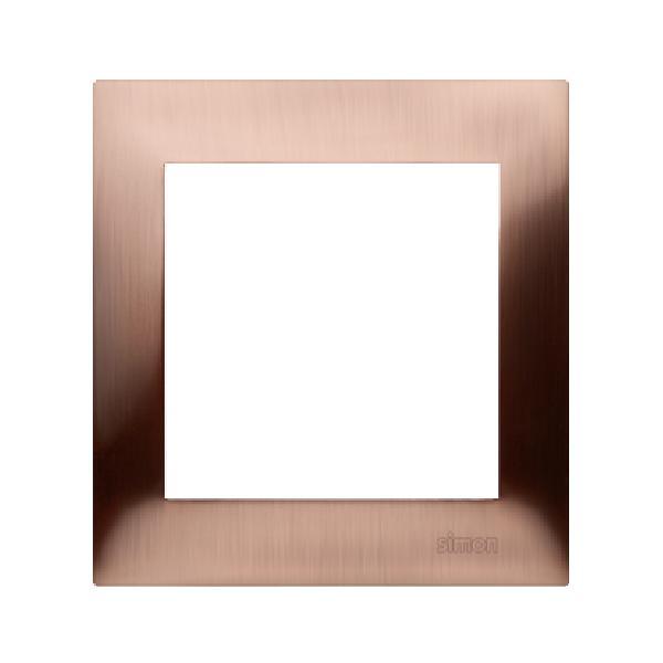 SIMON 54 PREMIUM ramka 1-kr. metal miedź rustykalna
