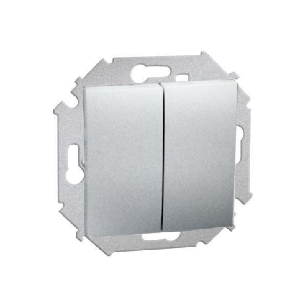 SIMON 15 wyłącznik świecznikowy zaciski śrubowe 10A 250V (moduł) aluminium (met.)