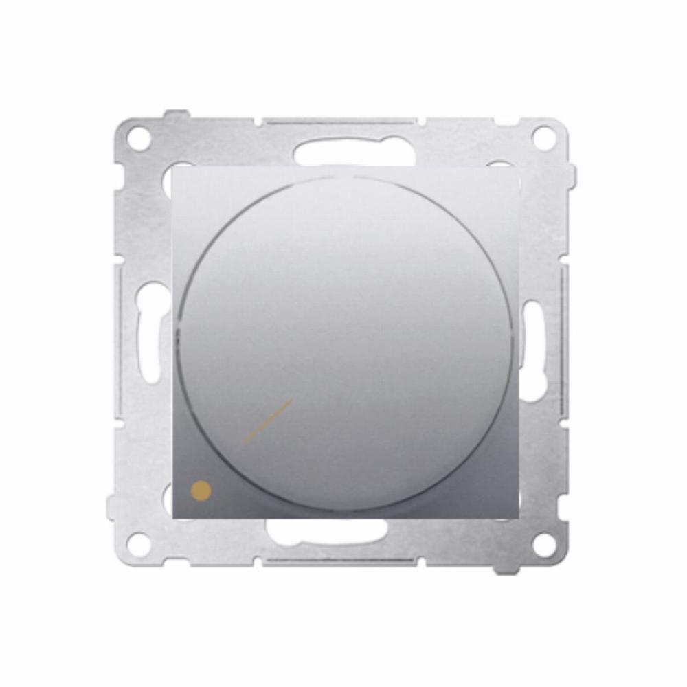 SIMON 54 ściemniacz obrotowy dwubiegunowy do LED ściemnialnych 230V 5-215W (moduł) srebrny mat