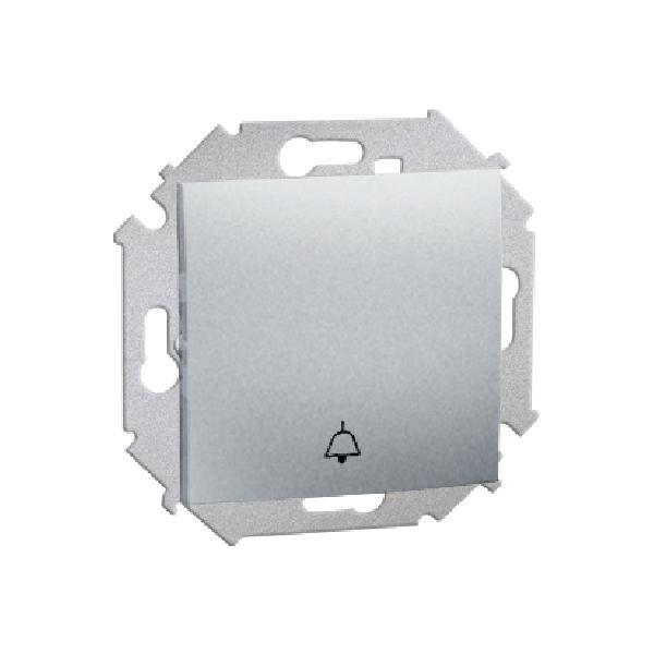 SIMON 15 przycisk dzwonek zaciski śrubowe 10A 250V (moduł) aluminium