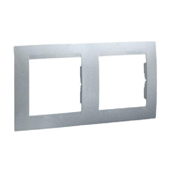 SIMON 15 ramka 2-kr. aluminium metalizowany