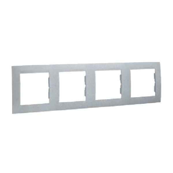 SIMON 15 ramka 4-kr. aluminium metalizowany