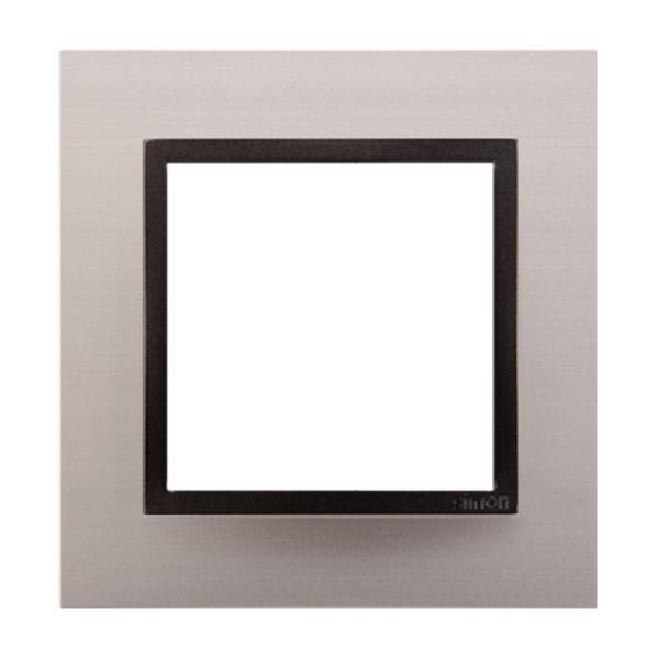 SIMON 54 NATURE ramka 1-kr. metal satynowy mrok