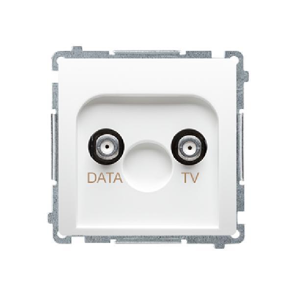 SIMON BASIC gniazdo antenowe TV-DATA 5-1000MHz (moduł) biały