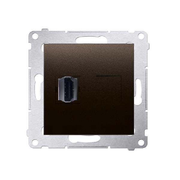 SIMON 54 gniazdo HDMI (moduł) brązowy mat