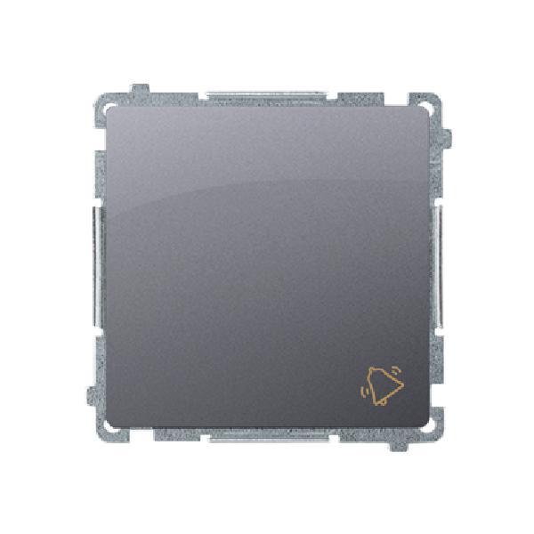 SIMON BASIC przycisk dzwonkowy szybkozłącza 10A 250V (moduł) srebrny mat