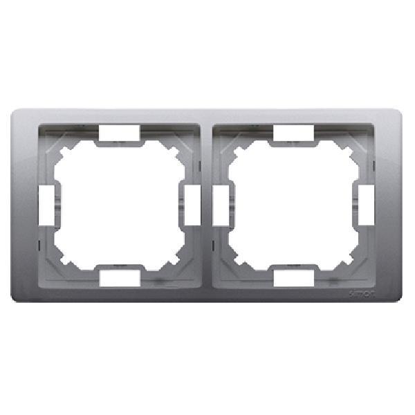 SIMON BASIC NEOS ramka 2-kr. stal inox