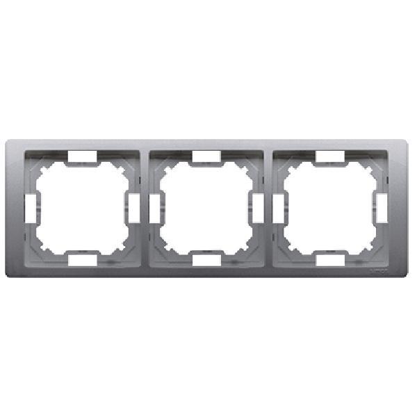 SIMON BASIC NEOS ramka 3-kr. stal inox