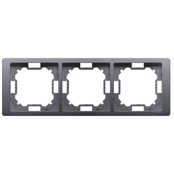 SIMON BASIC NEOS ramka 3-kr. srebrny mat