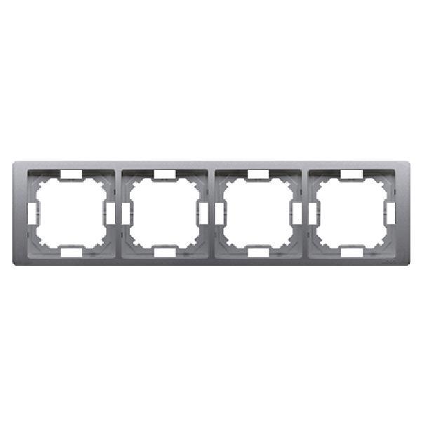 SIMON BASIC NEOS ramka 4-kr. stal inox