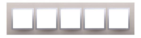 SIMON 54 NATURE ramka 5-kr. metal satynowy blask