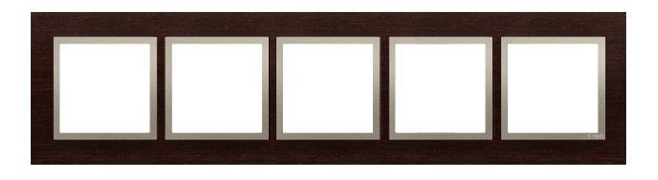 SIMON 54 NATURE ramka 5-kr. drewno złote wenge