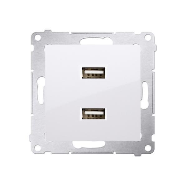 SIMON 54 ładowarka 2xUSB 2,1A, 5V DC, 230V (moduł) biały