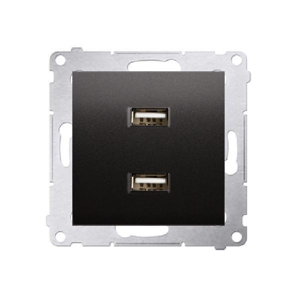 SIMON 54 ładowarka 2xUSB 2,1A, 5V DC, 230V (moduł) antracyt