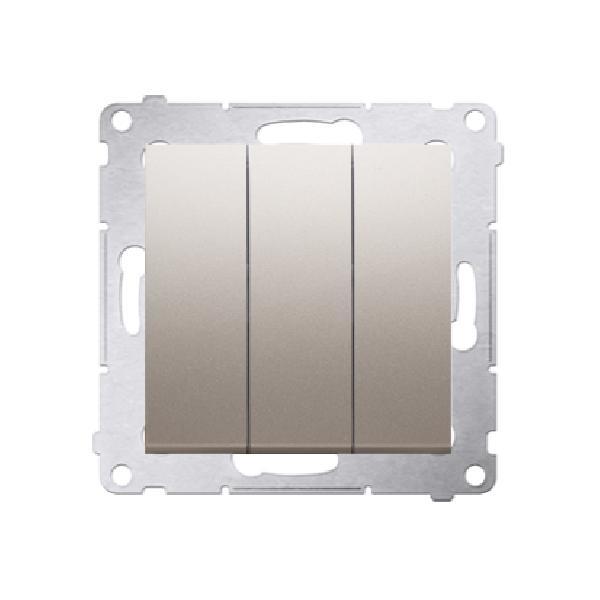 SIMON 54 wyłącznik potrójny szybkozłącza 10A 250V (moduł) złoty mat