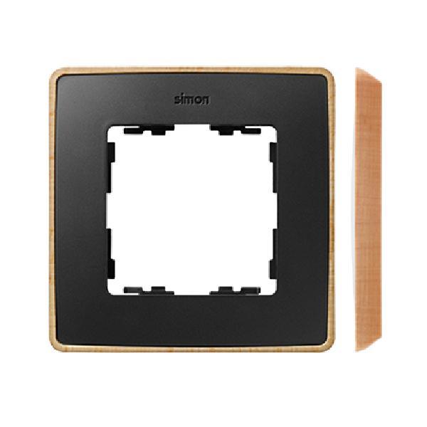 SIMON 82 DETAIL SELECT ramka 1-kr. grafit/podstawa drewno