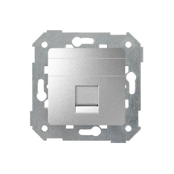 SIMON 82 pokrywa gniazda 1xRJ-45 płaska z żaluzją (moduł) aluminium