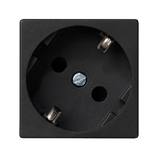 K45 gniazdo pojedyncze K45 Schuko zaciski śrubowe 16A 250C 45x45mm szary grafit