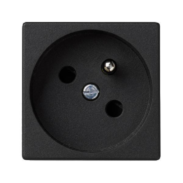 gniazdo pojedyncze K45 z/uz. szybkozłącza 16A 250V 45x45mm grafit