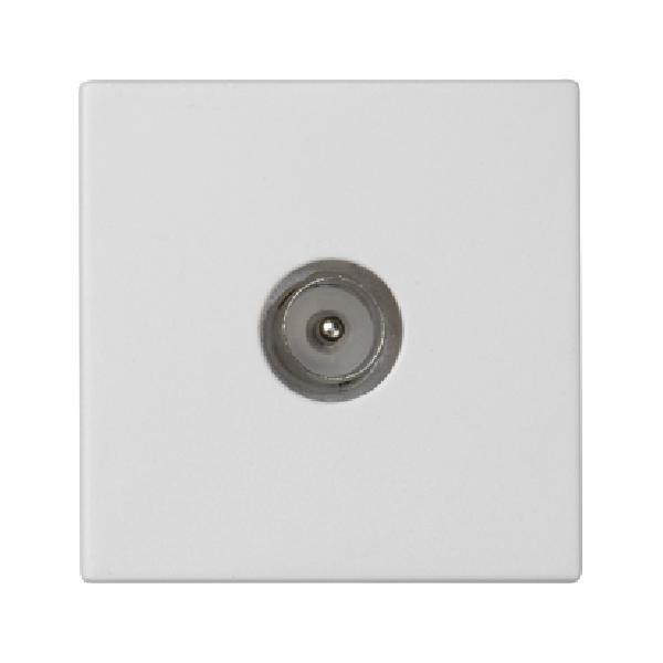 K45 płytka K45 gniazdo TV męskie 45x45mm czysta biel