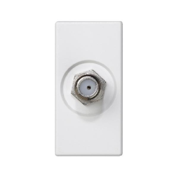 K45 płytka K45 gniazdo SAT (F) żeńskie 45x22,5mm czysta biel