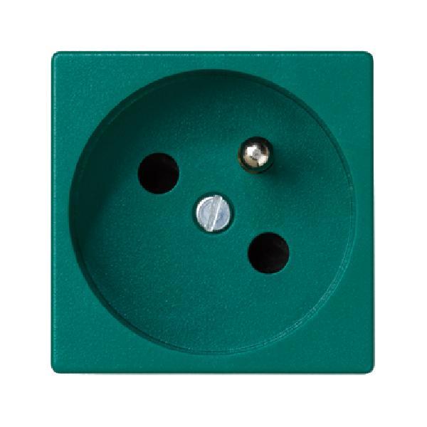 K45 gniazdo pojedyncze K45 z/uz. szybkozłącza 16A 250V 45x45mm zielony
