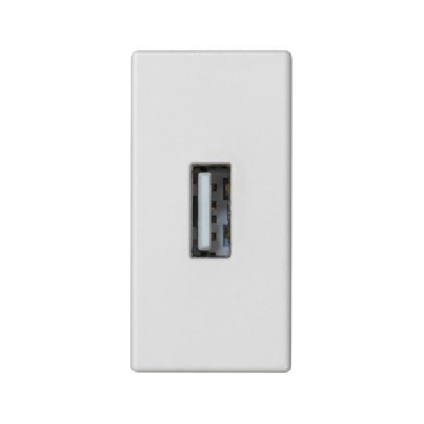 K45 płytka K45 złącze USB typ A 45x22,5mm czysta biel