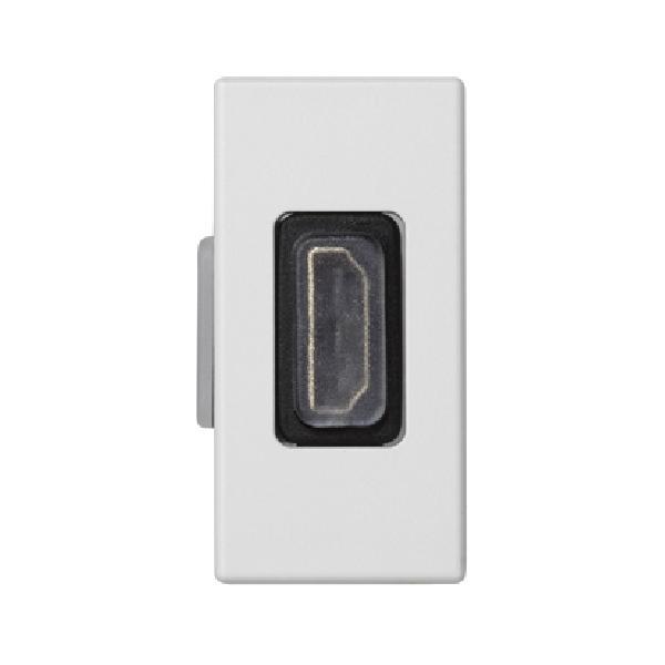 K45 płytka K45 adapter HDMI-HDMI 45x22,5mm czysta biel