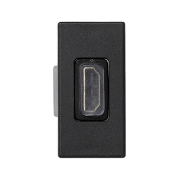 K45 płytka K45 adapter HDMI-HDMI 45x22,5mm szary grafit