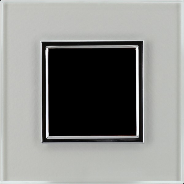 DANTE ramka 1-krotna szklo CREATIVE GLASS SUPER WHITE 4501181 z podkl.