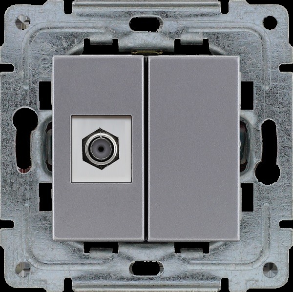gniazdo DANTE pojedyncze TV-F inox