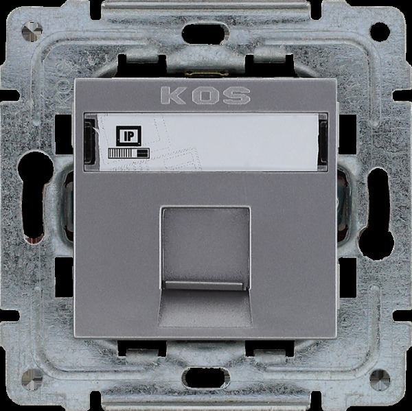 gniazdo DANTE pojedyncze komputerowe b/r inox (wkl.MOLEX) kat.5e nieekranowane 