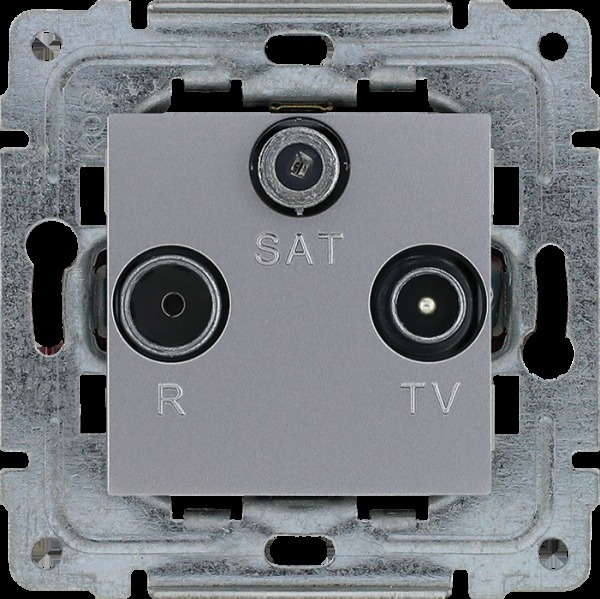 gniazdo DANTE RTV-SAT końcowe b/r inox