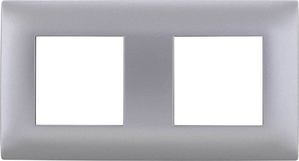 ramka DANTE 2-kr.inox (tworz.lakier.)