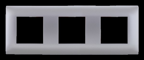 ramka DANTE 3-kr.inox (tworz.lakier.)