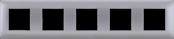 ramka DANTE 5-kr.inox (tworz.lakier.)