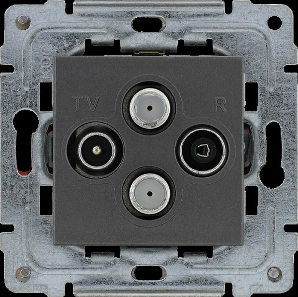 gniazdo DANTE podwójne TV-SAT b/r grafit