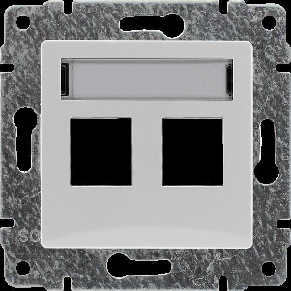 pokrywa KEYSTONE x2 z etykieta opisowa biały 5104802