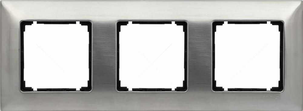 ramka VENA EXCLUSIVE 3-kr.stal inox