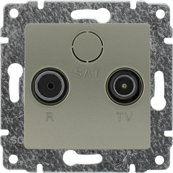 gniazdo VENA RTV końcowe b/r satyna 0,6dB
